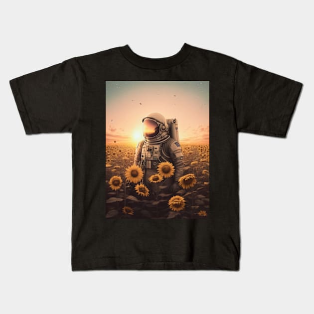 Planet of Sunflower Kids T-Shirt by larfly